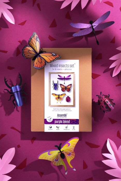 Paper Mixed Insect Set of 5