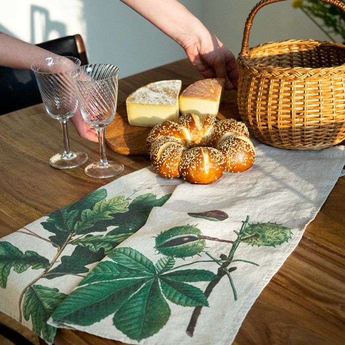 Linen Kitchen Towels  OAK & HORSE CHESTNUT, set of 2