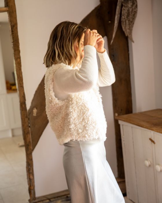 Lauren Faux Fur Gilet | Ivory