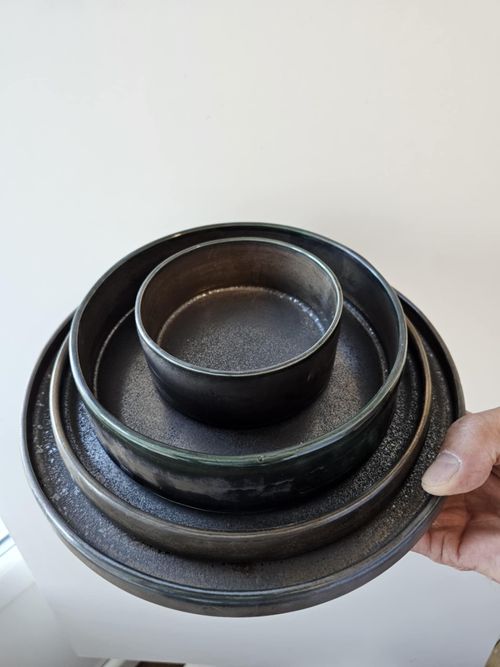 bronze dinner service