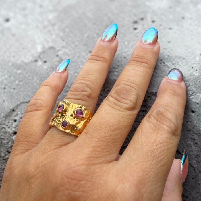 The Byzantine Relic Ruby Trinity Ring