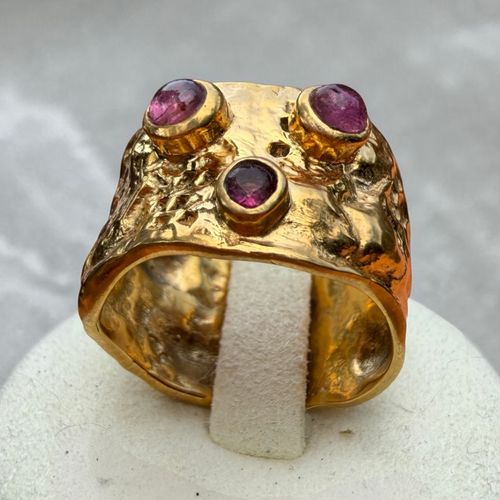 The Byzantine Relic Ruby Trinity Ring