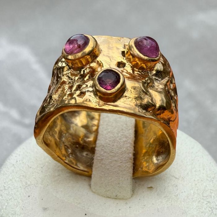 The Byzantine Relic Ruby Trinity Ring