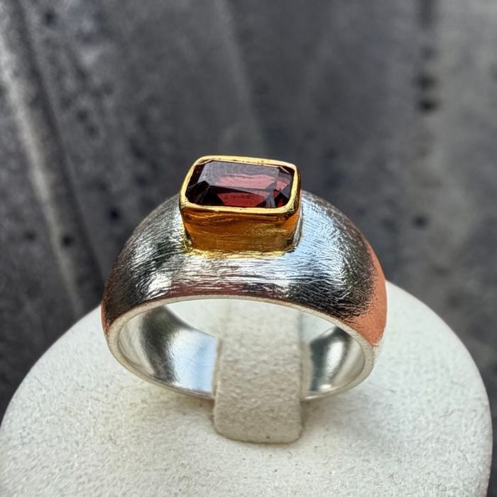 Crimson Garnet Sovereign Ring