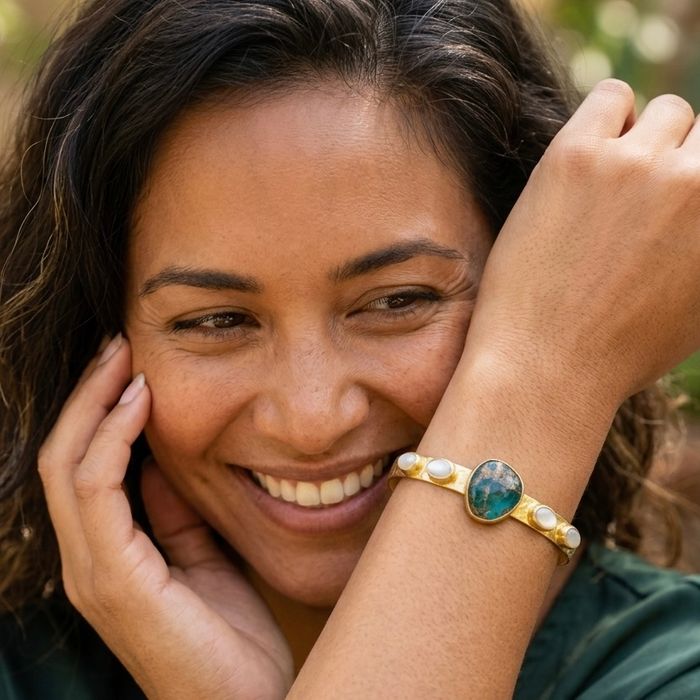 Emerald Horizon Mojave Bangle