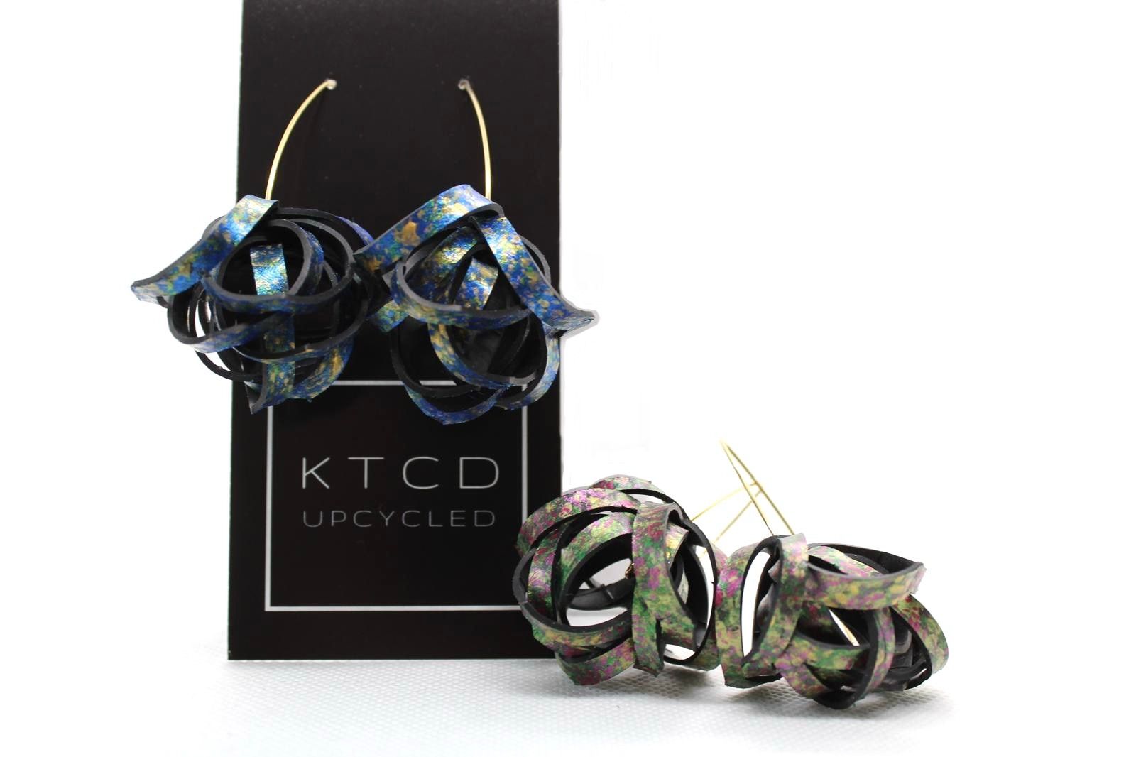 Rubber Pom Pom Earrings