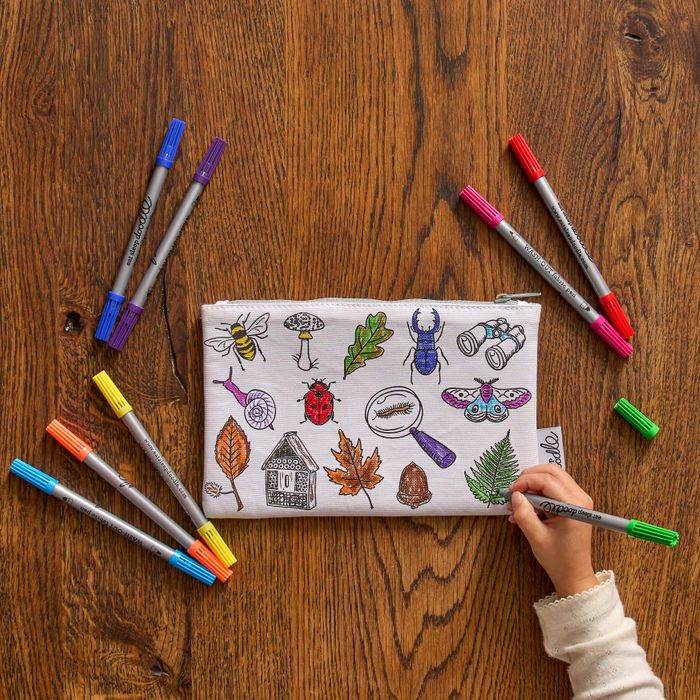 woodland colour in pencil case