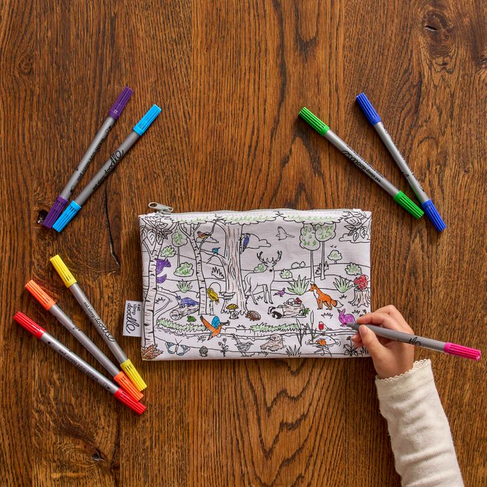 woodland colour in pencil case