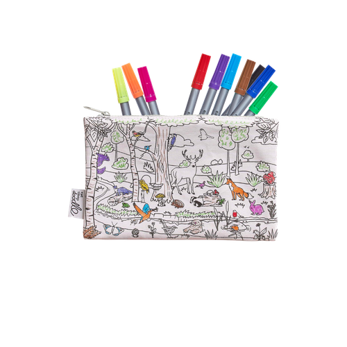 woodland colour in pencil case