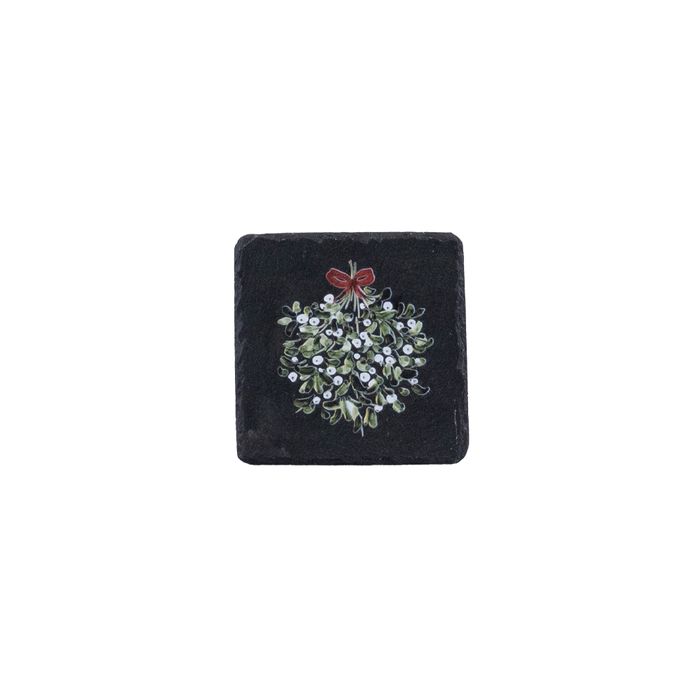 Mistletoe Slate Coaster