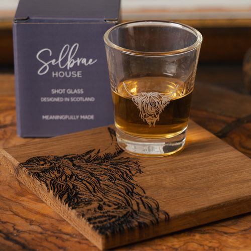 Highland Cow Shot Glass