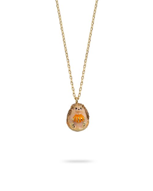 Hedgehog & Pumpkin Mini Pendant