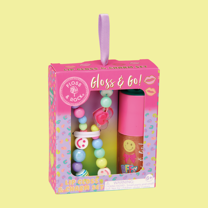Lip Gloss & Charm Set | Children's Play Make-Up | Floss & Rock