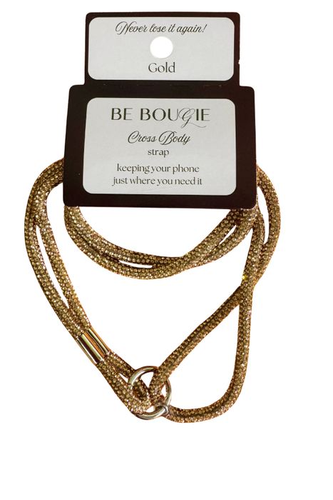 Sparkly Cross Body Phone Strap in Gold