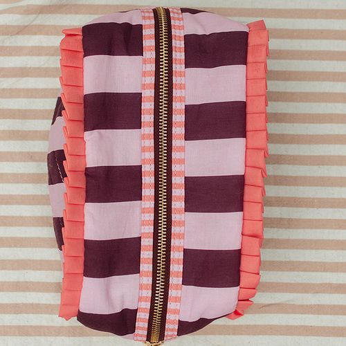 WOODVALE STUDIOS _ JOY STRIPE LARGE WASH BAG