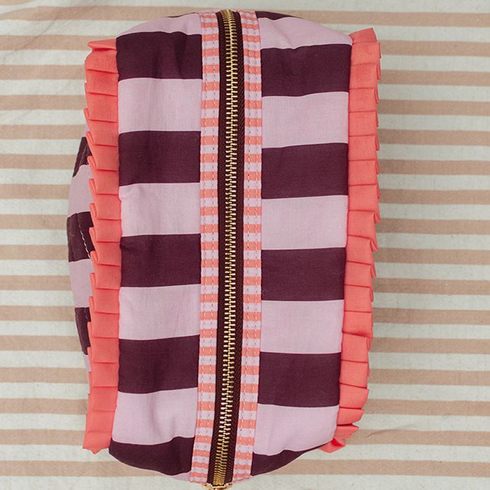 WOODVALE STUDIOS _ JOY STRIPE LARGE WASH BAG