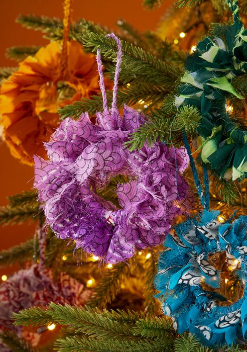 Recycled Sari Wreaths