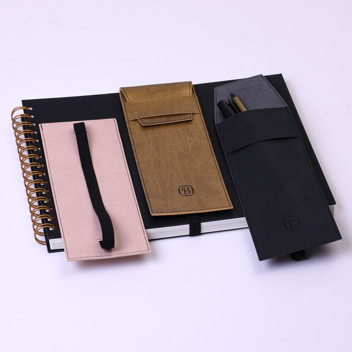 PENCIL HOUSE & Elastic Enclosure Band|Pencil Case|PU Leather