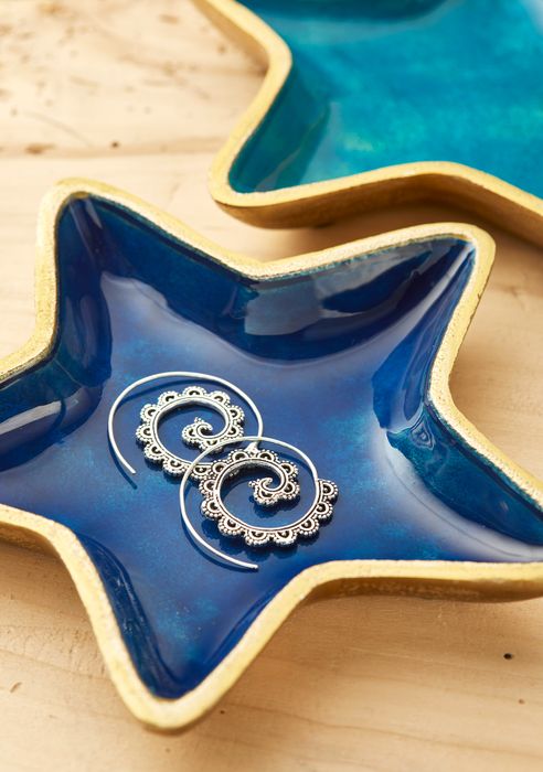 Recycled Aluminium Moon & Star Trinket Dishes