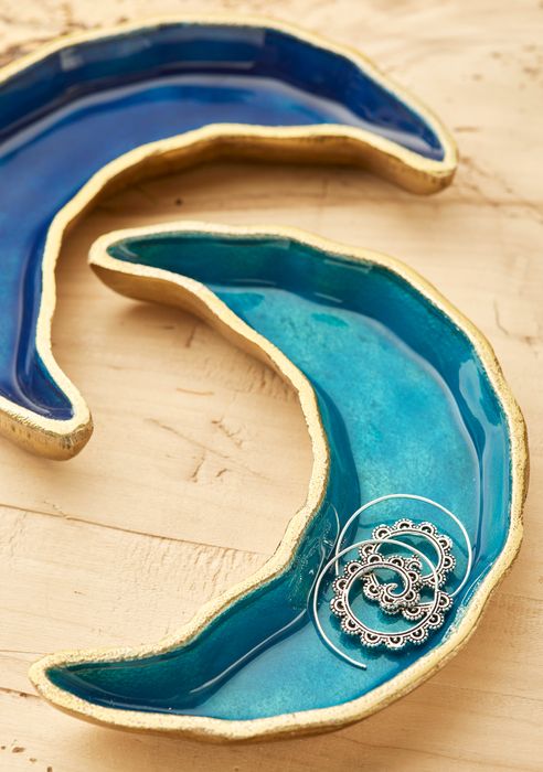 Recycled Aluminium Moon & Star Trinket Dishes