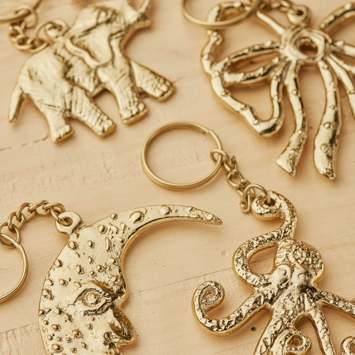Gold Metal Keyrings & Hooks