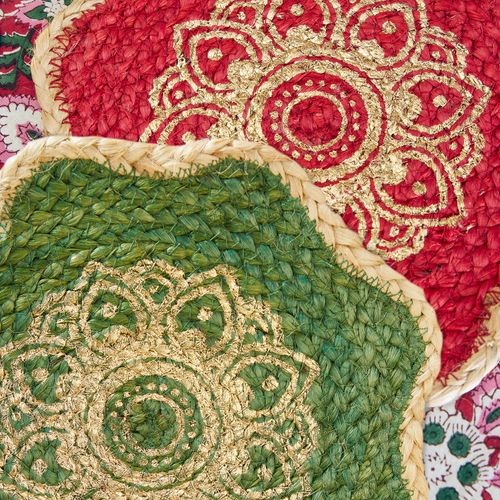 Foiled Wavy Jute Placemats