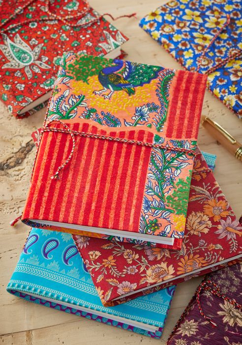 Recycled Sari Notebooks & Keyring/Purse