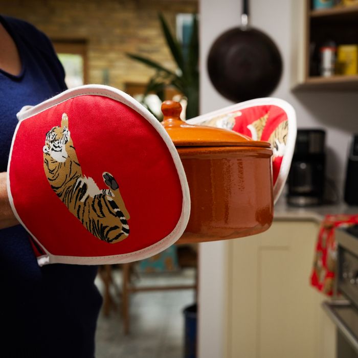 Stunning Red Tiger Ovengloves- bring the wild inside