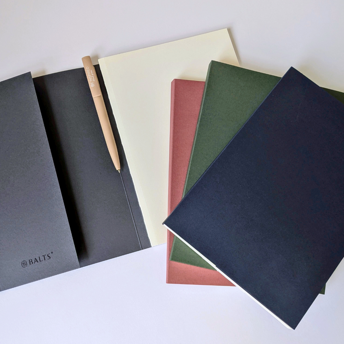 ECHO A5+ Notebook|Plain|Lay-flat|Flexi Paper Cover|100gsm