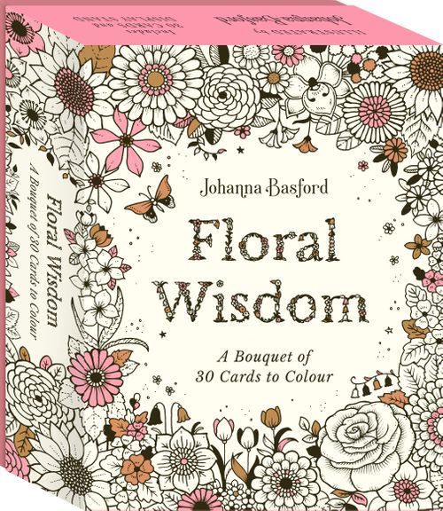 9781805706977 Johanna Basford's Floral Wisdom: A Bouquet of 30 Cards to Colour