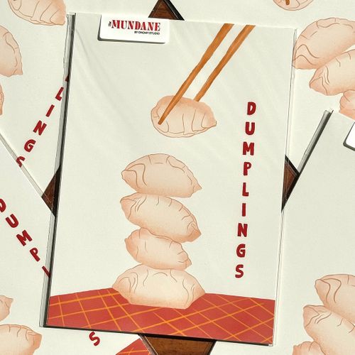 Dumpling Stack (Red) Gicl&eacute;e Art Print