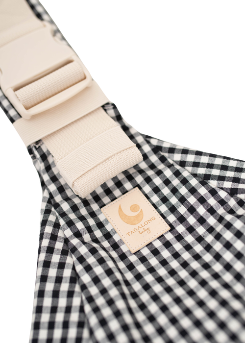 TAGALONG Baby Carrier - Black & White Gingham