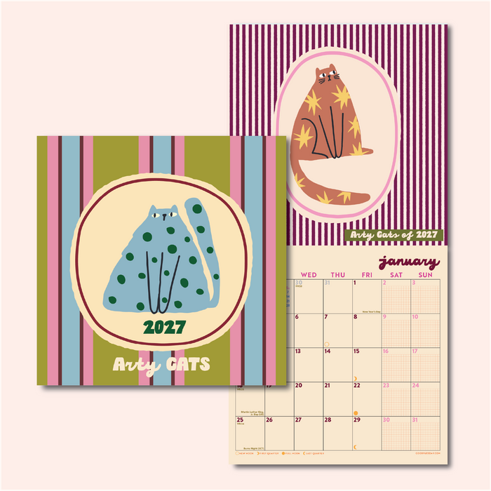 Arty Cats 2027 Compact Calendar