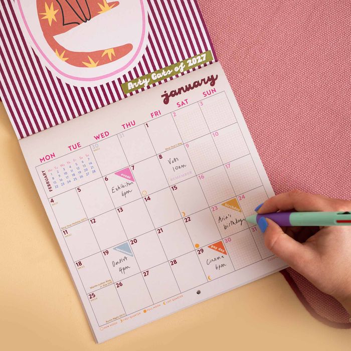 Arty Cats 2027 Compact Calendar