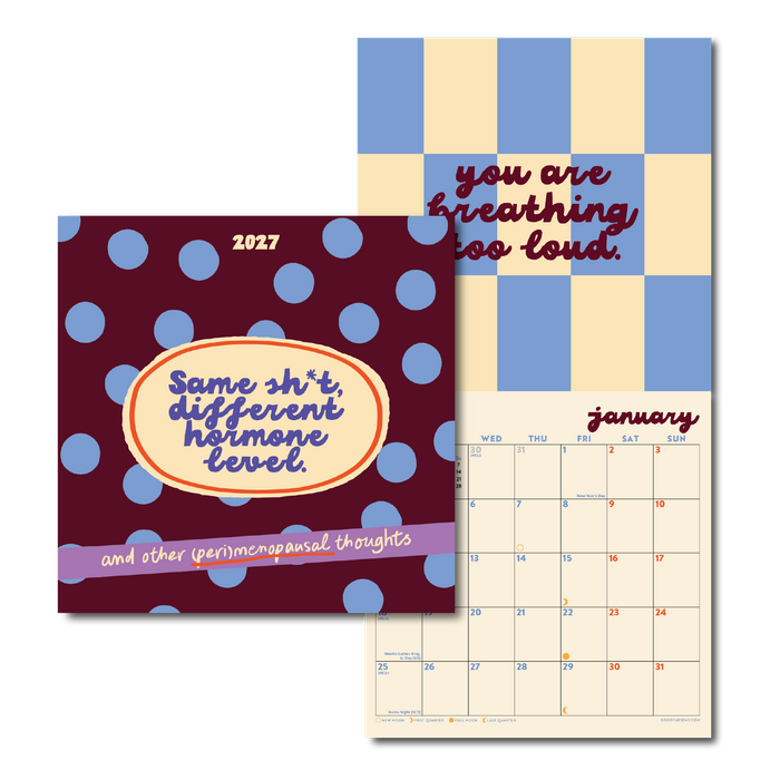 Perimenopausal Thoughts 2027 Compact Calendar