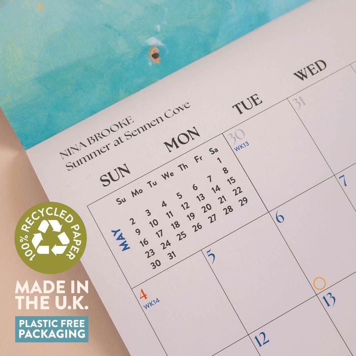 Nina Brooke Ocean Aerials 2027 LP Calendar