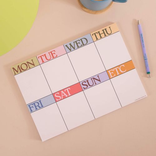 Scandi A4 Weekly Planner Pad