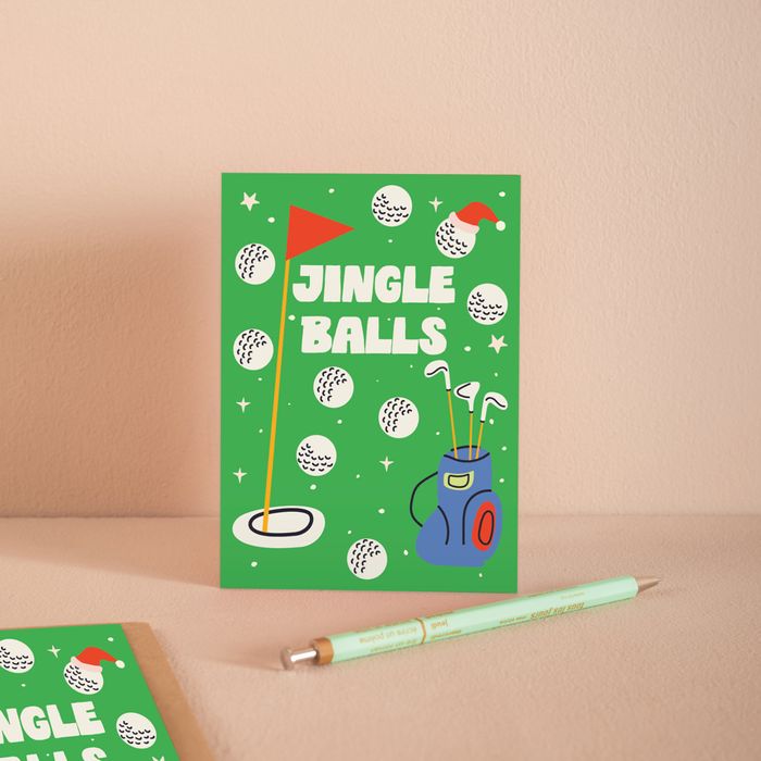 6 Jingle Balls Christmas Card