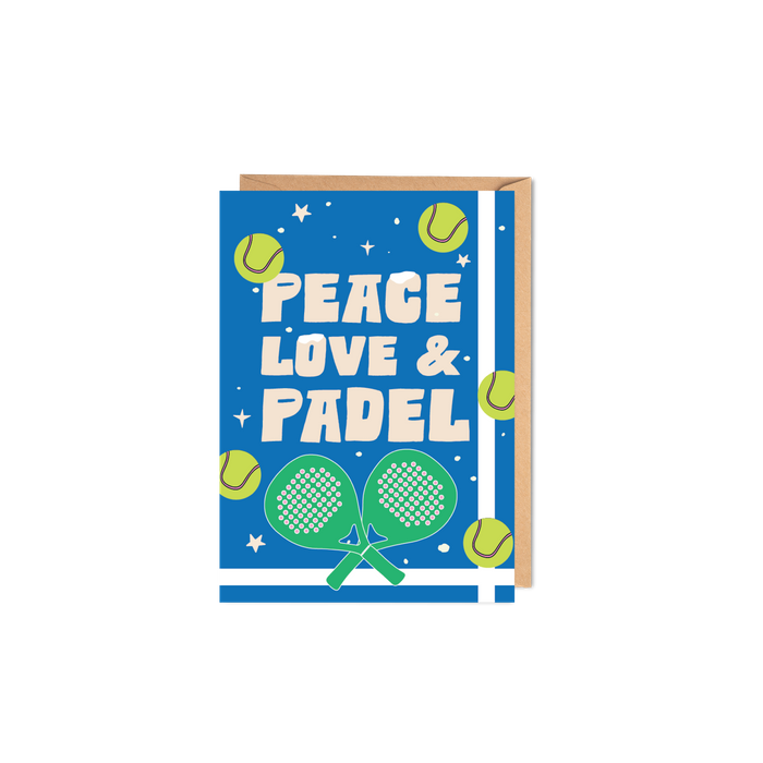 Peace, Love & Padel A6 Christmas Card