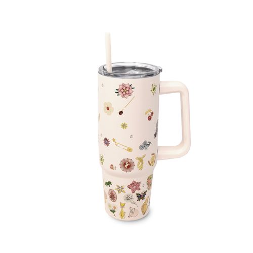 Tumbler with Straw - 30oz (Stainless) - Brooch Collection
