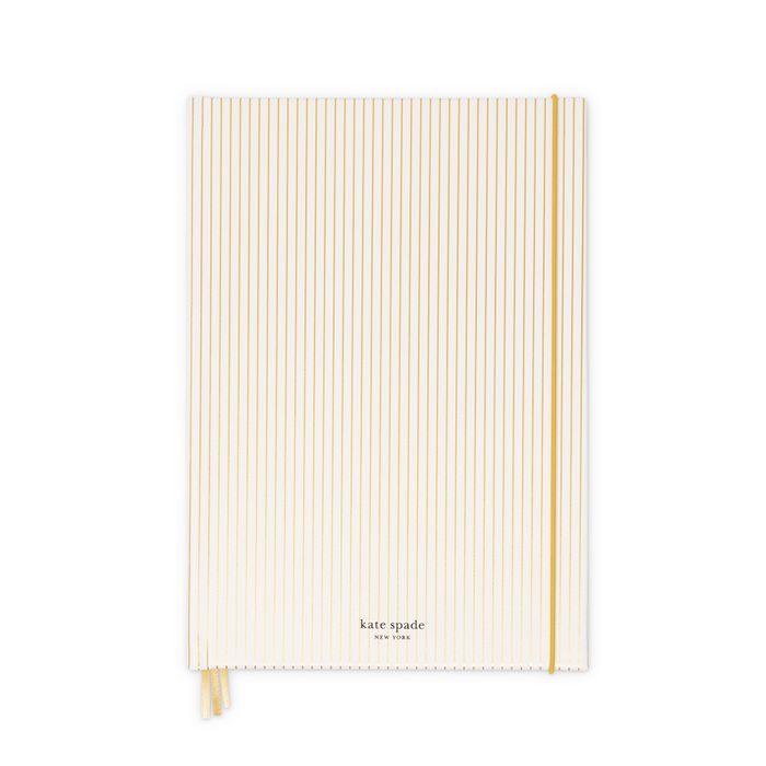 Journal - XL (Leatherette) - Gold Pinstripe