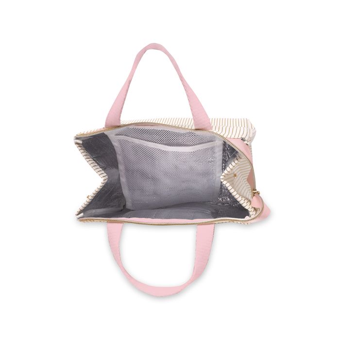 Lunch Bag - Gold Pinstripe
