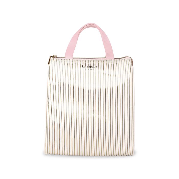 Lunch Bag - Gold Pinstripe