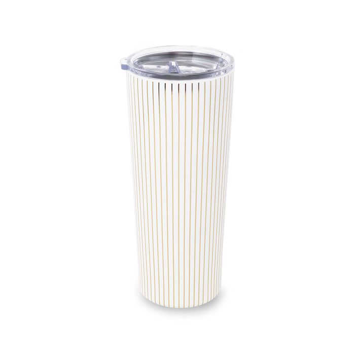 Tumbler - 24oz (Stainless) - Gold Pinstripe
