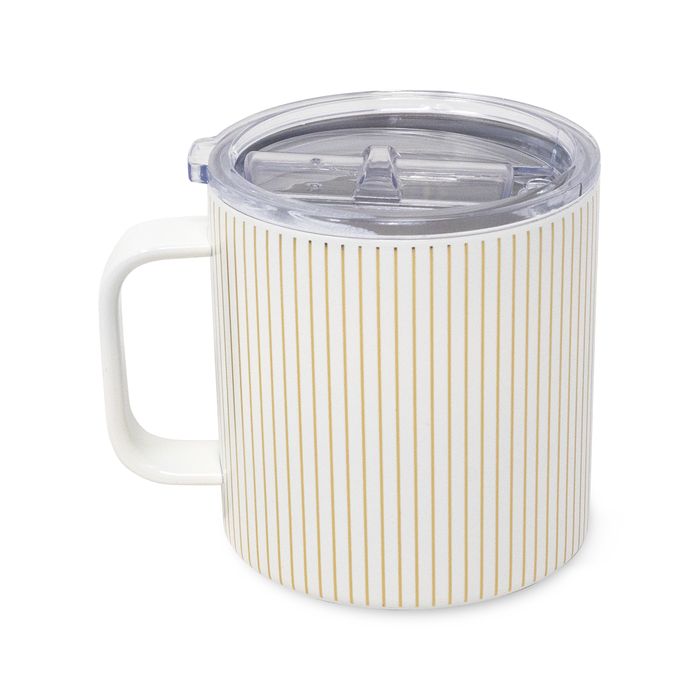 Mug - 16oz (Stainless) - Gold Pinstripe