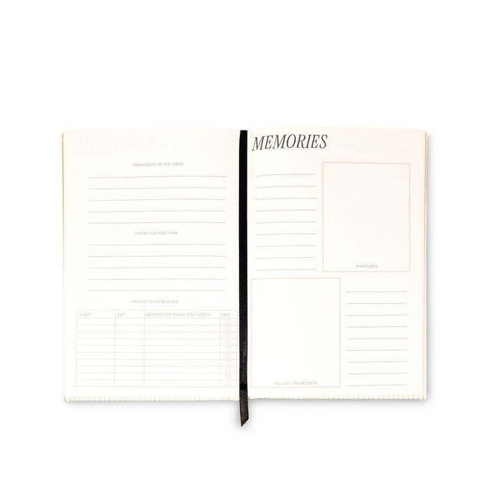 Celebration Planner - Gold Pinstripe