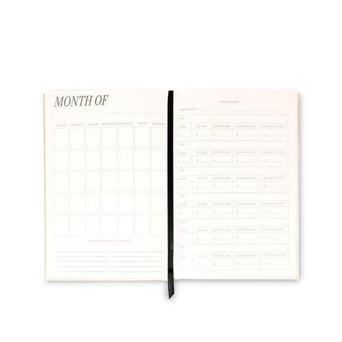 Celebration Planner - Gold Pinstripe