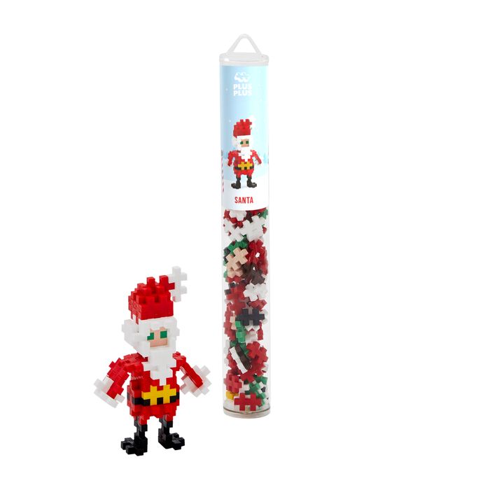 Plus-Plus 100pc Seasonal Tubes - Santa & Snowman