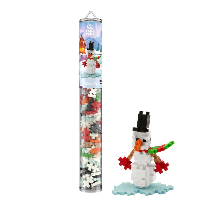 Plus-Plus 100pc Seasonal Tubes - Santa & Snowman