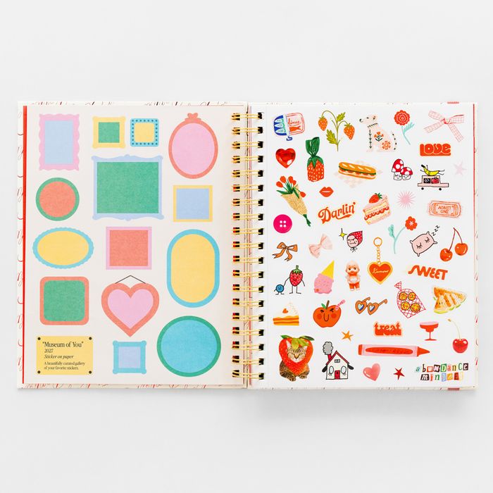 12 Month Large Planner, Bonjour Pattern Ivory